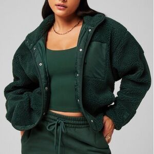 Fabletics Green Teddy Jacket